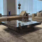Table basse carrée en pierre frittée, style moderne, pour 1
