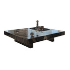 Table basse carrée en pierre frittée, style moderne, pour 1