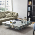 Table basse carrée en pierre frittée, style moderne, pour 1
