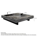 Table basse carrée en pierre frittée, style moderne, pour 1