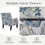 Fauteuil de style campagnard multicolore avec garniture cloutée, 1 place
