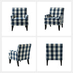 Fauteuil de style campagnard multicolore avec garniture cloutée, 1 place