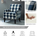 Fauteuil de style campagnard multicolore avec garniture cloutée, 1 place