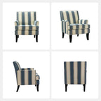 Fauteuil de style campagnard multicolore avec garniture cloutée, 1 place