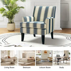 Fauteuil de style campagnard multicolore avec garniture cloutée, 1 place
