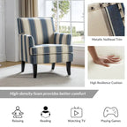 Fauteuil de style campagnard multicolore avec garniture cloutée, 1 place
