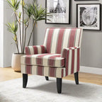 Fauteuil de style campagnard multicolore avec garniture cloutée, 1 place