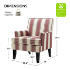 Fauteuil de style campagnard multicolore avec garniture cloutée, 1 place