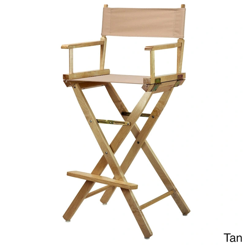 Chaise de réalisateur pliante naturelle, 1 place