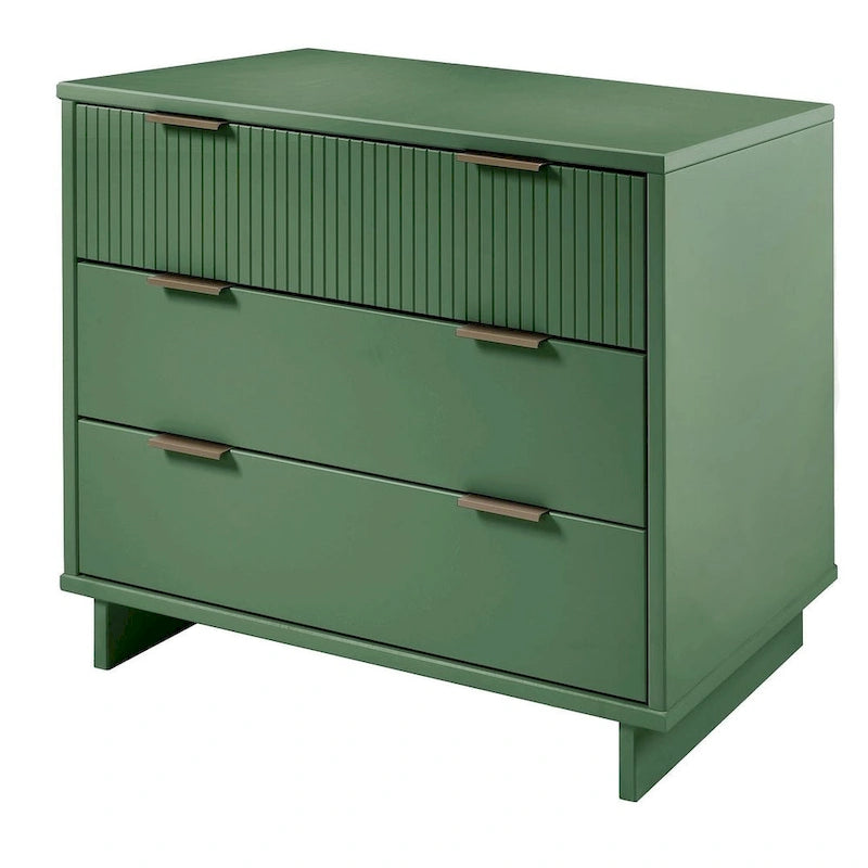 Commode moderne à 3 tiroirs noire/blanche/grise/verte/bleue pour chambre à coucher