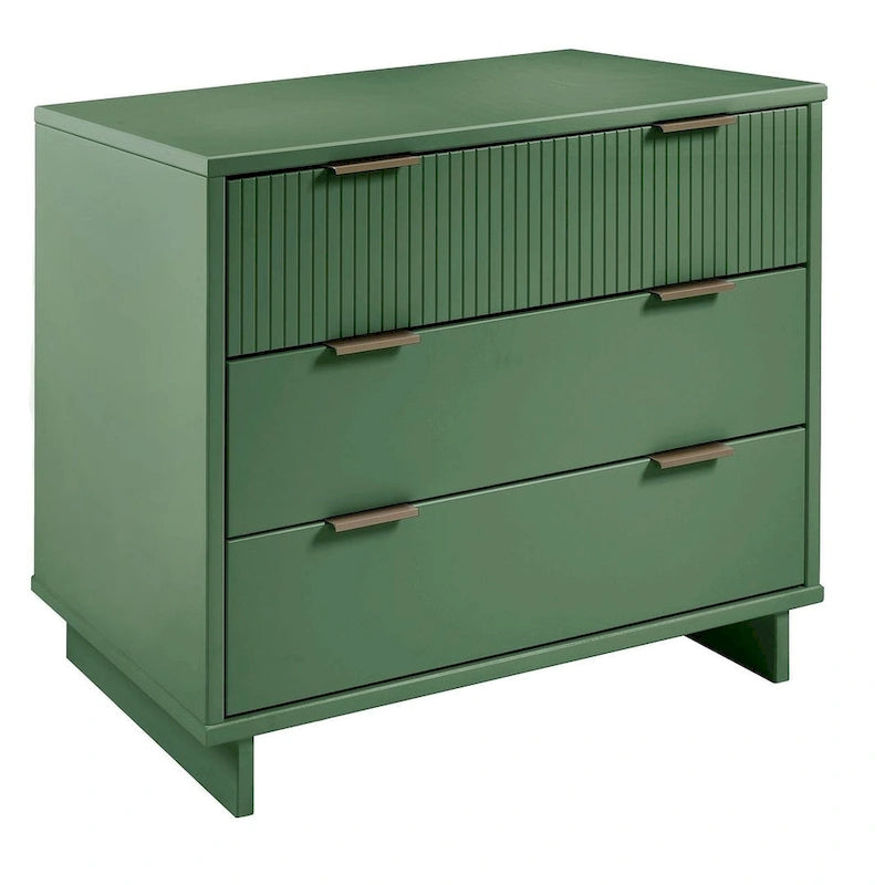 Commode moderne à 3 tiroirs noire/blanche/grise/verte/bleue pour chambre à coucher