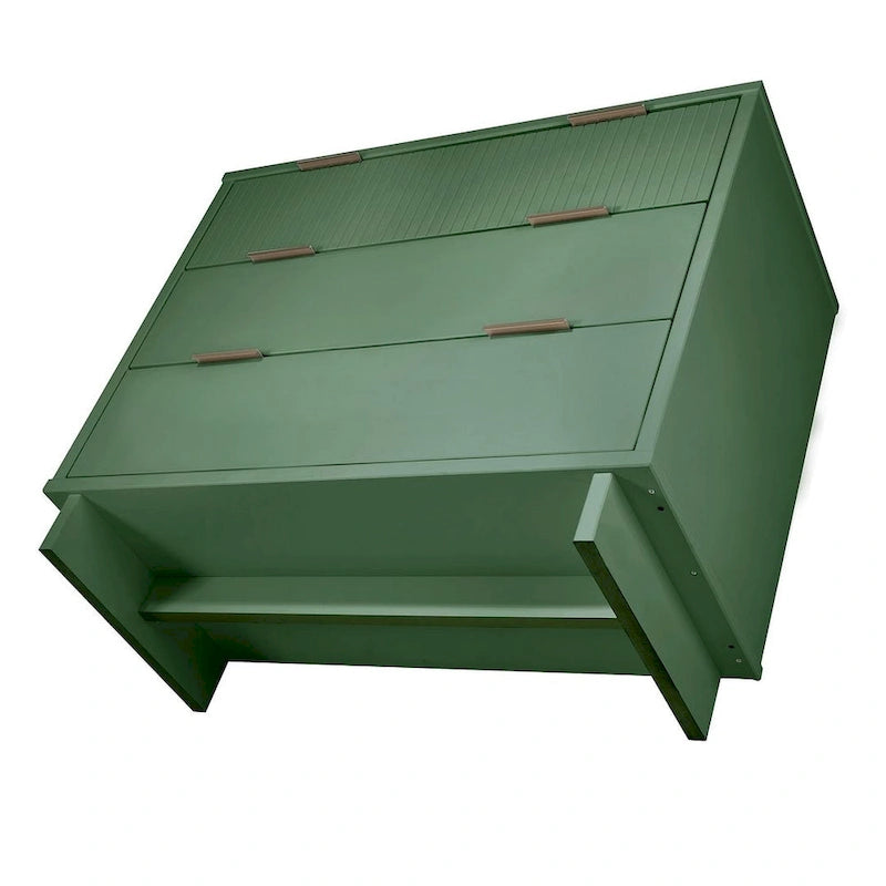 Commode moderne à 3 tiroirs noire/blanche/grise/verte/bleue pour chambre à coucher