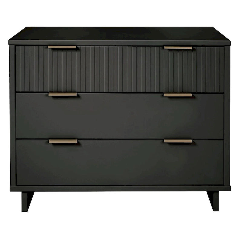 Commode moderne à 3 tiroirs noire/blanche/grise/verte/bleue pour chambre à coucher