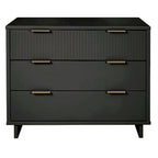 Commode moderne à 3 tiroirs noire/blanche/grise/verte/bleue pour chambre à coucher