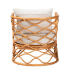 Fauteuil en rotin naturel, style bohème, une place
