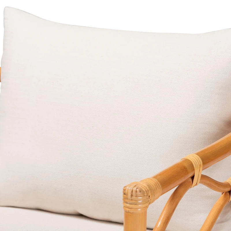 Fauteuil en rotin naturel, style bohème, une place
