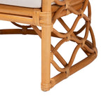 Fauteuil en rotin naturel, style bohème, une place