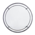Table basse ronde argentée avec plateau et étagère en verre – Assemblage par 1 personne