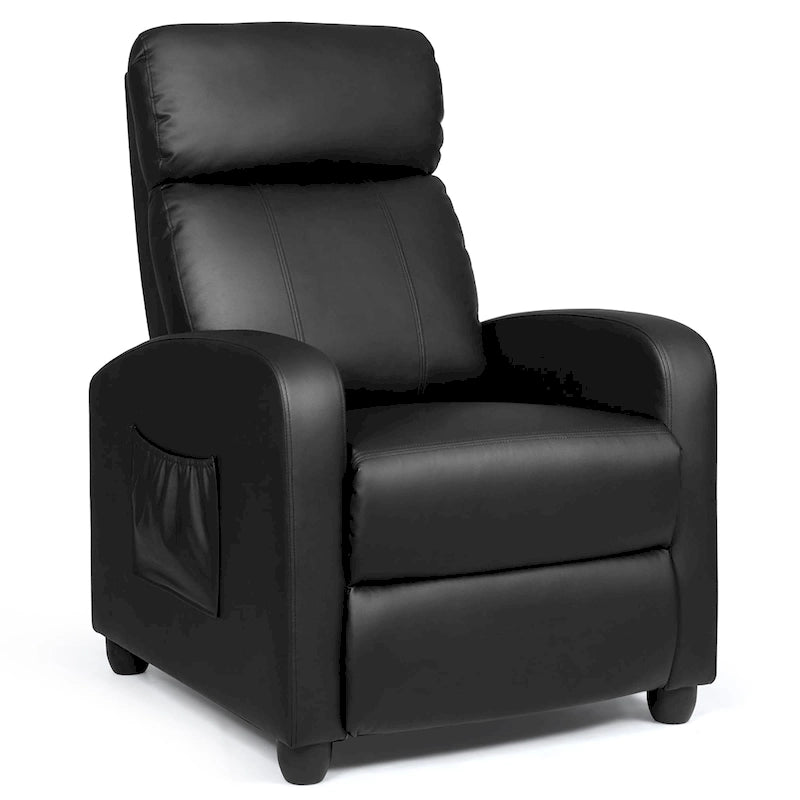 Fauteuil inclinable massant, une place, noir/marron/gris