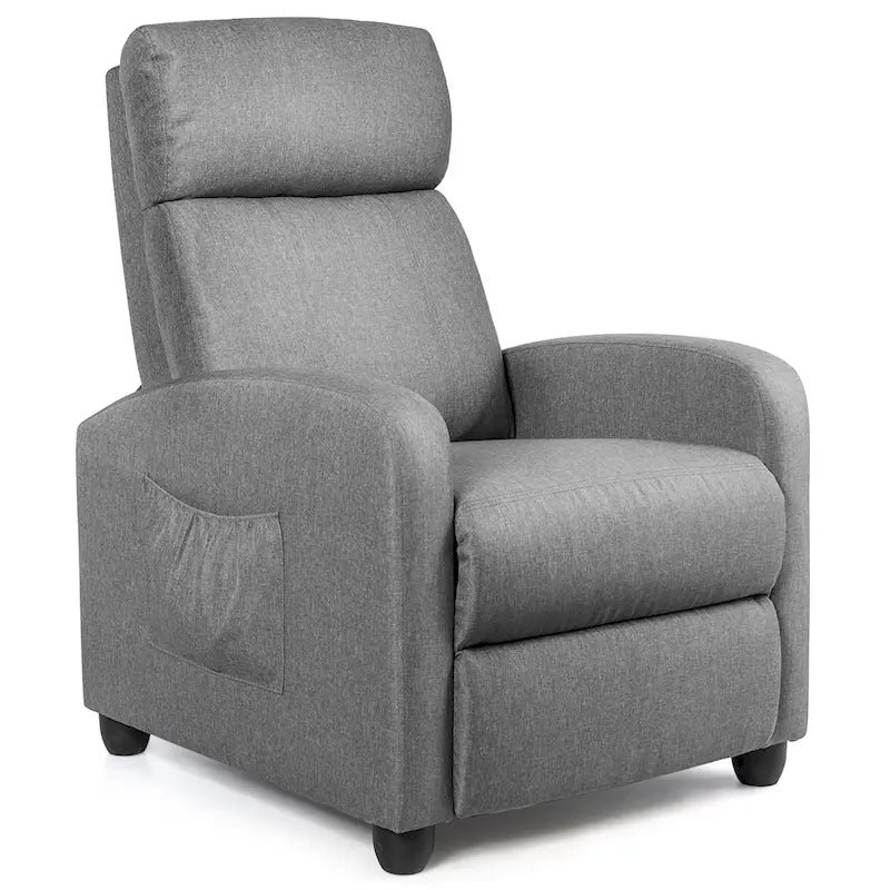 Fauteuil inclinable massant, une place, noir/marron/gris