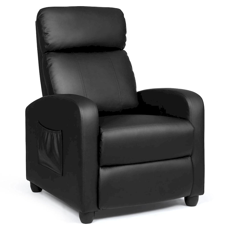 Fauteuil inclinable massant, une place, noir/marron/gris