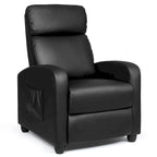 Fauteuil inclinable massant, une place, noir/marron/gris