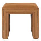 Ottoman carré touffeté capitonné – Boucle / Velours / Similicuir, 1 place