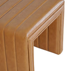 Ottoman carré touffeté capitonné – Boucle / Velours / Similicuir, 1 place