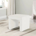 Ottoman carré touffeté capitonné – Boucle / Velours / Similicuir, 1 place