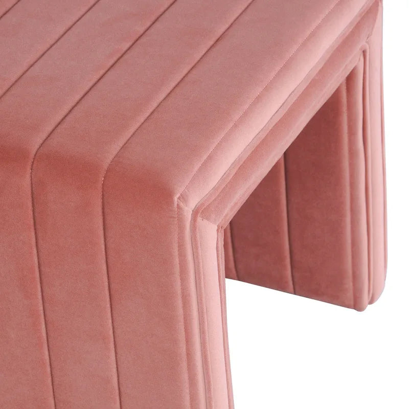 Ottoman carré touffeté capitonné – Boucle / Velours / Similicuir, 1 place
