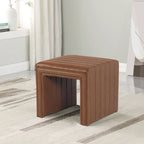 Ottoman carré touffeté capitonné – Boucle / Velours / Similicuir, 1 place