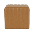 Ottoman carré touffeté capitonné – Boucle / Velours / Similicuir, 1 place