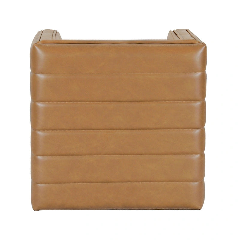Ottoman carré touffeté capitonné – Boucle / Velours / Similicuir, 1 place