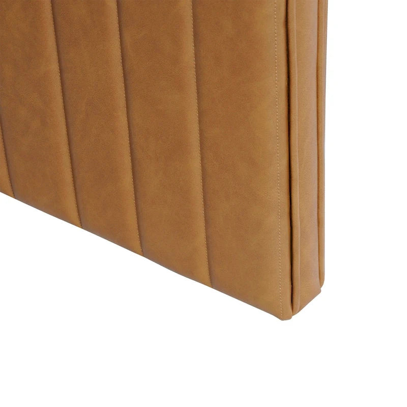 Ottoman carré touffeté capitonné – Boucle / Velours / Similicuir, 1 place