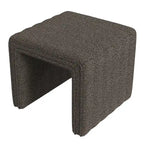 Ottoman carré touffeté capitonné – Boucle / Velours / Similicuir, 1 place
