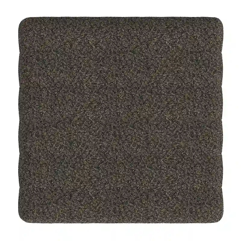 Ottoman carré touffeté capitonné – Boucle / Velours / Similicuir, 1 place