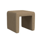 Ottoman carré touffeté capitonné – Boucle / Velours / Similicuir, 1 place