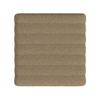 Ottoman carré touffeté capitonné – Boucle / Velours / Similicuir, 1 place