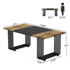 Table à manger rectangulaire blanche et dorée, style moderne, 6 à 8 places