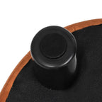 Repose-pieds rond en velours – Gris / Orange / Noir et Bleu / Rouge / Jaune, 1 place