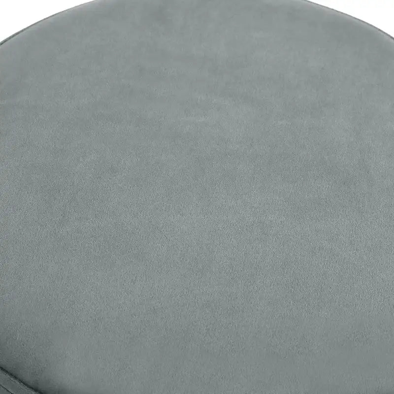 Repose-pieds rond en velours – Gris / Orange / Noir et Bleu / Rouge / Jaune, 1 place