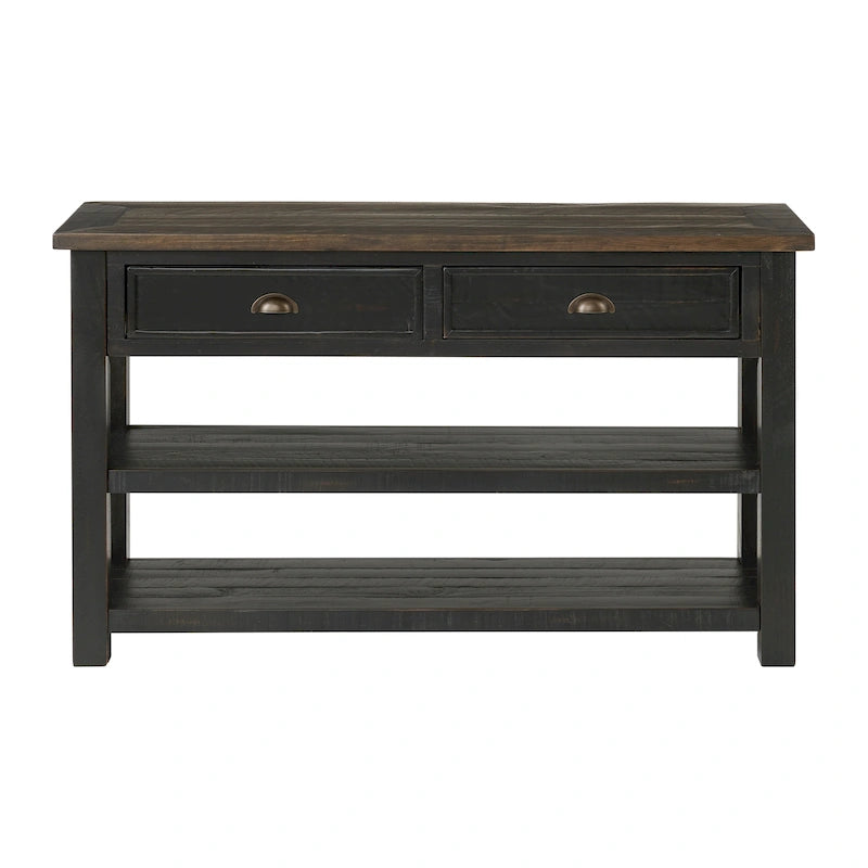 Table console de canapé à 2 tiroirs, multicolore, pour 1