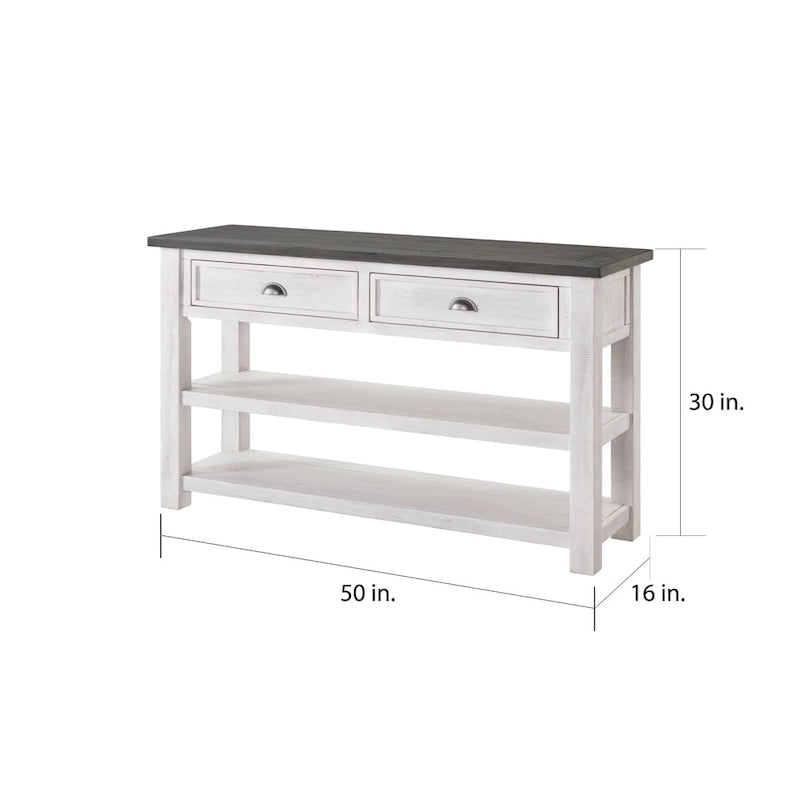 Table console de canapé à 2 tiroirs, multicolore, pour 1