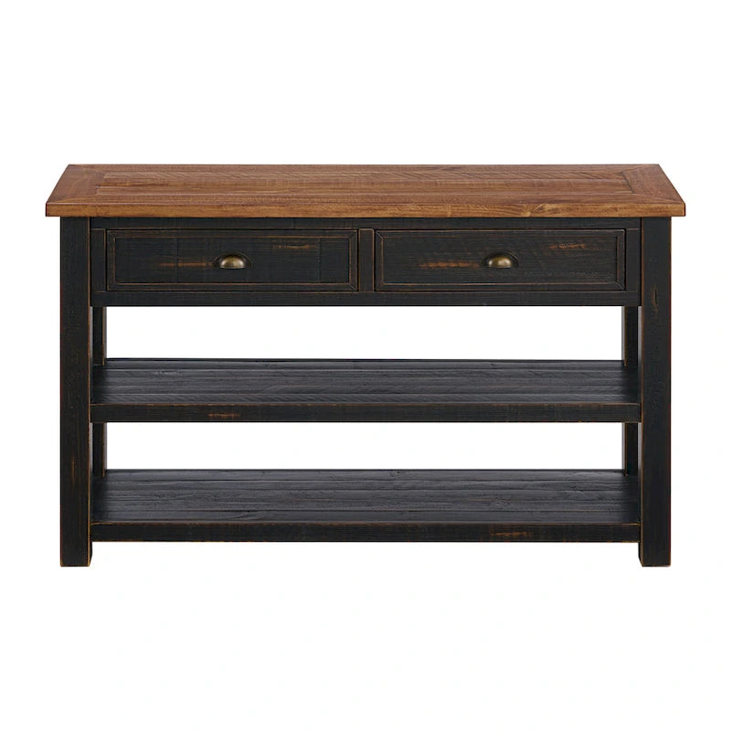 Table console de canapé à 2 tiroirs, multicolore, pour 1