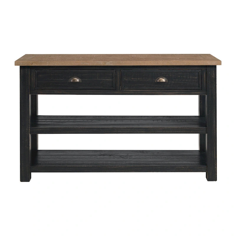 Table console de canapé à 2 tiroirs, multicolore, pour 1