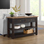 Table console de canapé à 2 tiroirs, multicolore, pour 1