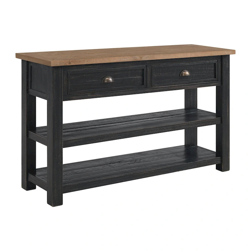Table console de canapé à 2 tiroirs, multicolore, pour 1