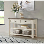 Table console de canapé à 2 tiroirs, multicolore, pour 1