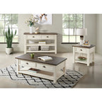 Table console de canapé à 2 tiroirs, multicolore, pour 1