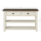 Table console de canapé à 2 tiroirs, multicolore, pour 1